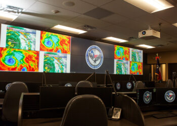 The emergency operations centre in Montgomery County uses Christie Terra to distribute content