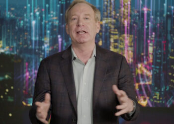 Microsoft president Brad Smith spoke about cybersecurity and customer privacy protection © CES 2021