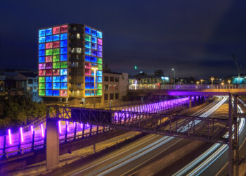 Lightpath Auckland cycle Bazball © Michael Williams | Dreamstime.com