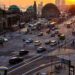 Hamburg traffic against setting sun (image: Madrugadaverde/Dreamstime.com)